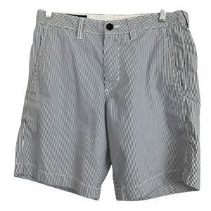 1901 Mens Shorts Ballard Slim Fit Size 30 Navy Blue White Stripes 9in Inseam EUC